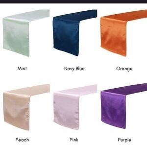YourChairCovers Purple Satin Rectangle Table Runners-